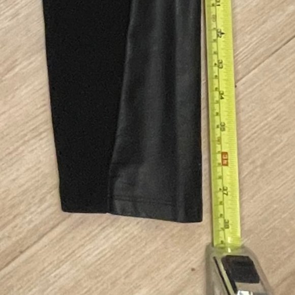 'RICKIS' Black Skinny Pant with Leather Trim / Size M - Picture 10 of 12